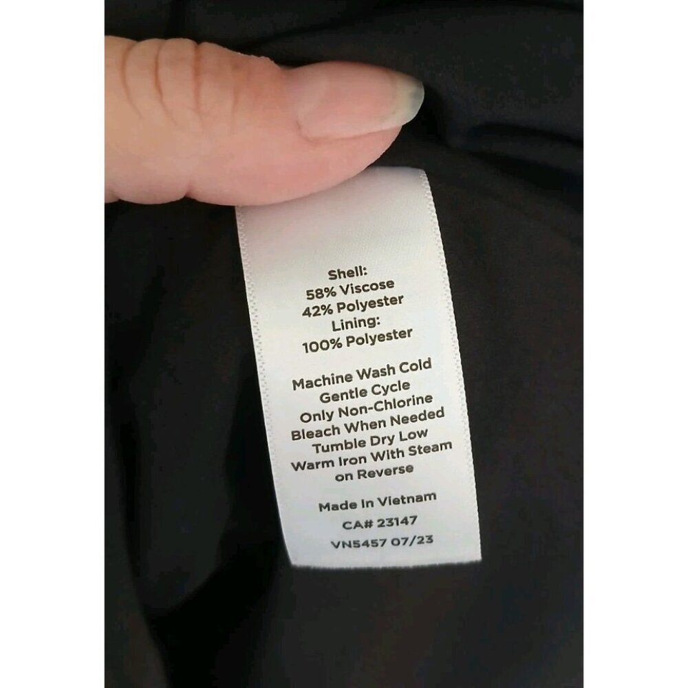 Talbots Plus Burnout Velvet Popover Top - Picture 8 of 13